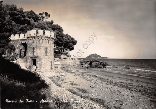 Cartolina - Alassio - Villa Russa - 1953