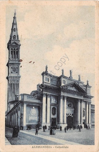 Cartolina - Alessandria - cattedrale - animata - NVG