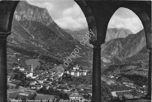 Cartolina - Angolo ( Brescia) Panorama da S. Silvestro 1956