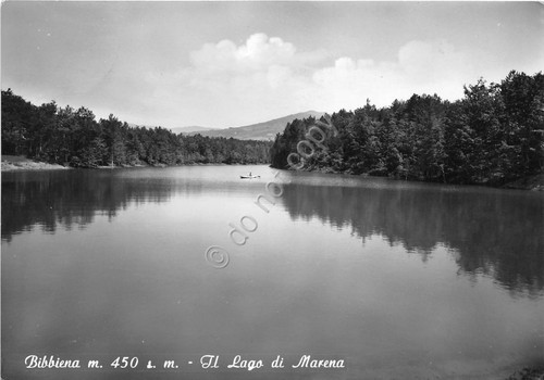 Cartolina - Bibbiena - Lago di Marena - 1960