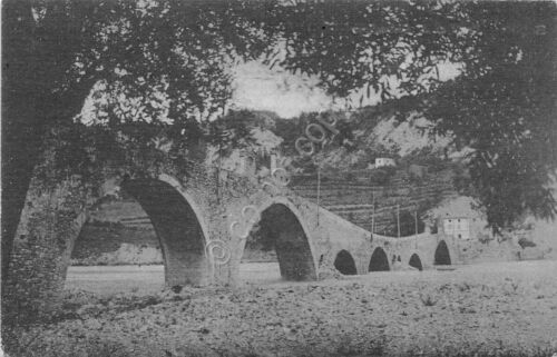 Cartolina - Bobbio - Ponte S. Colombano - 1913