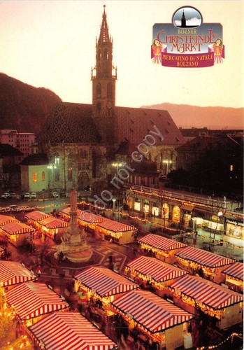Cartolina - Bolzano - Mercatino di Natale - Timbro filatelico …
