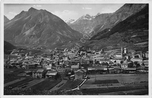 Cartolina - Bormio - Panorama da Feleit - anni '40