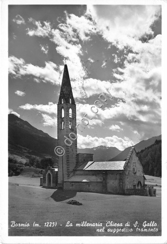 Cartolina - Bormio Chiesa di S. Gallo 1965