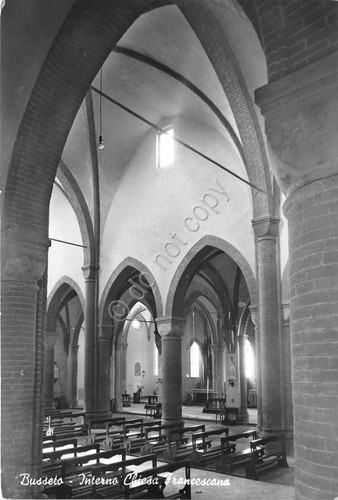 Cartolina - Busseto - Interno Chiesa Francescana - 1976 (Parma)