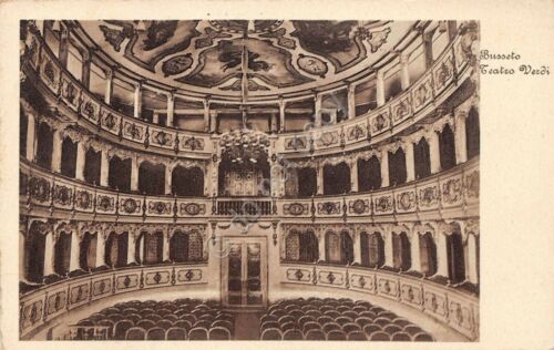 Cartolina - Busseto - Teatro Verdi - interno - NVG