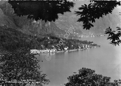 Cartolina - Cadenabbia vista di Menaggio 1956