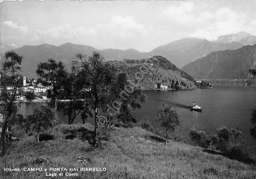 Cartolina - Campo e punta Balbianello Lago di Como 1950
