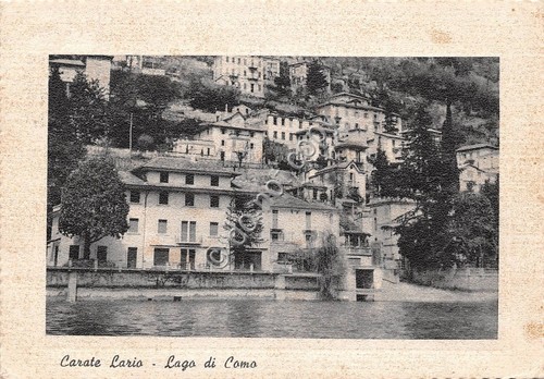 Cartolina - Carate Lario panorama dal lago 1959