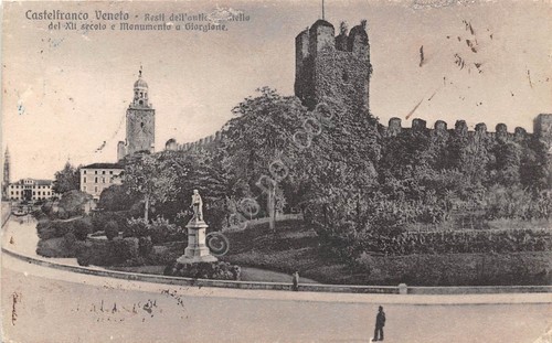 Cartolina - Castelfranco Veneto Castello e monumento - animata - …