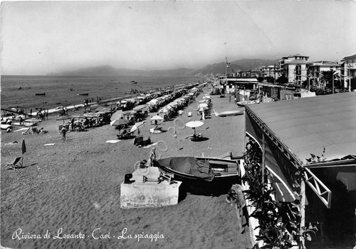 Cartolina - Cavi - Spiaggia - 1964 (Genova)