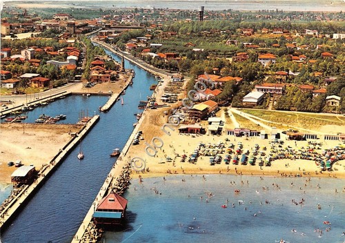 Cartolina - Cervia Panorama e Porto canale 1963