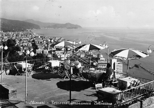 Cartolina - Chiavari - Terrazza Panoramica Belvedere - 1957