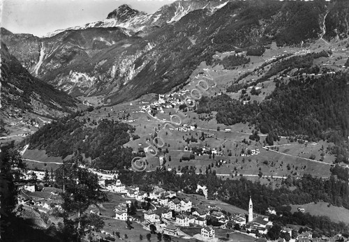 Cartolina - Chiesa in Valmalenco panorama 1956