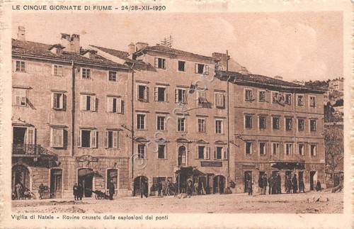 Cartolina - cinque giornate Fiume - Rovine da esplosioni ponti …