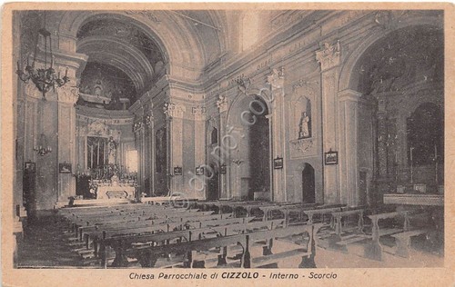Cartolina - Cizzolo - Chiesa Parrochhiale - interno - NVG