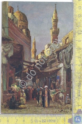 Cartolina - Egitto - Illustrata - Cairo - Strade 2