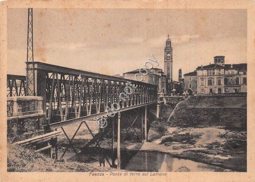 Cartolina - Faenza Ponte di ferro sul Lamone