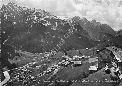 Cartolina - Falcade panorama 1956
