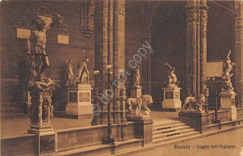 Cartolina - Firenze - Loggia dell' Orgagna- 1924 - VG