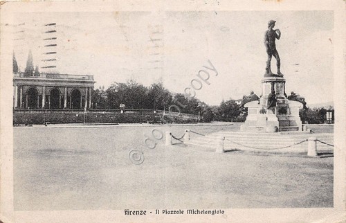 Cartolina - Firenze - Piazzale Michelangelo - 1925 - VG