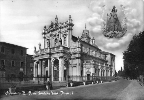 Cartolina - Fontanellato - Santuario B. V. - 1957 (Parma)