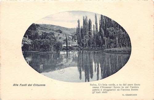 Cartolina - Fonti del Clitumno - Panorama - Poesia Carducci …