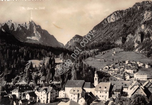 Cartolina - Forni Avoltri panorama 1955