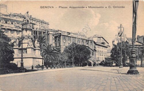 Cartolina - Genova - Piazza Acquaverde - Monumento a Colombo …