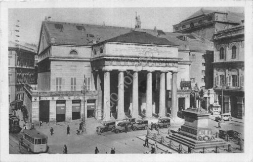 Cartolina - Genova - Piazza De Ferrari - Teatro Carlo …