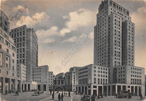 Cartolina - Genova - Via Dante - Due grattacieli - …