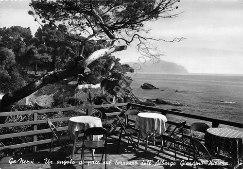 Cartolina - Genova Nervi - Terrazza Albergo Giardino Riviera - …