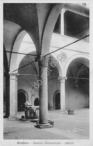 Cartolina - Gradara Castello Malatestiano Interno