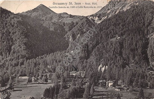 Cartolina - Gressoney St. Jean - Panorama - 1952