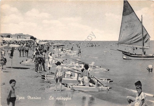 Cartolina - Igea Marina - Spiaggia - Pattini - Vela …