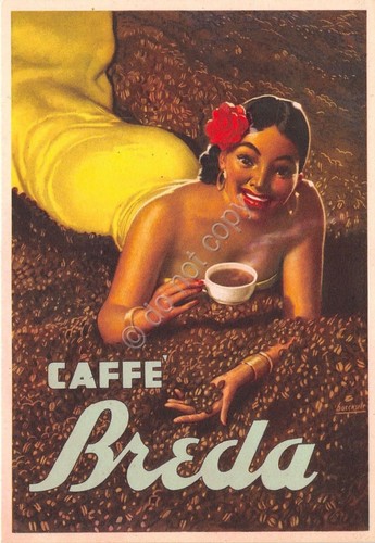 Cartolina - Illustrata - Boccasile - Caffè Breda - Padova