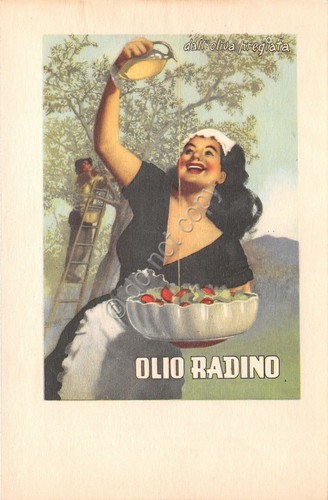 Cartolina - Illustrata - Boccasile - Olio Radino - autentica