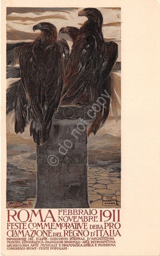Cartolina - Illustrata - Cambellotti - Commemorativa Proclamazione Regno Italia