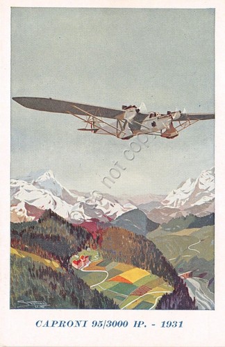 Cartolina - Illustrata - Caproni 95/3000 - 1931 - 1° …