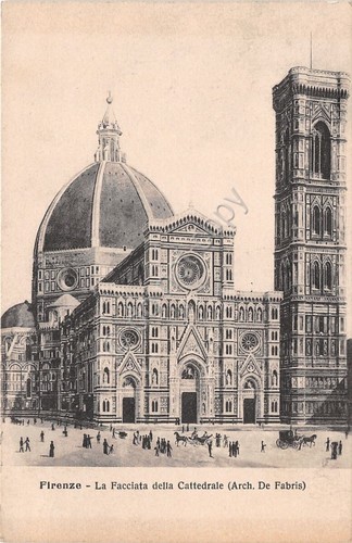 Cartolina - Illustrata - Firenze - Facciata della Cattedrale - …