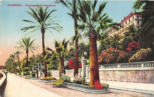 Cartolina - Illustrata - San Remo - Passeggiata Imperatrice - …