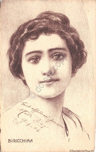 Cartolina - Illustrata - Scarlatti - Biricchina - donnina - …