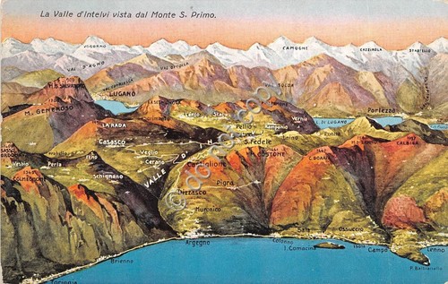 Cartolina - Illustrata Valle d' Intelvi da San Primo nome …