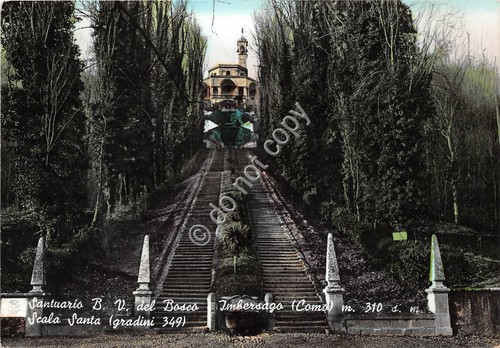 Cartolina - Imbersago Santuario Beata Vergine del Bosco scala santa