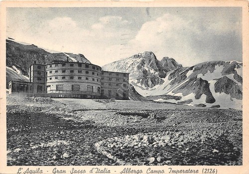 Cartolina - L'Aquila - Albego Campo Imperatore - 1949