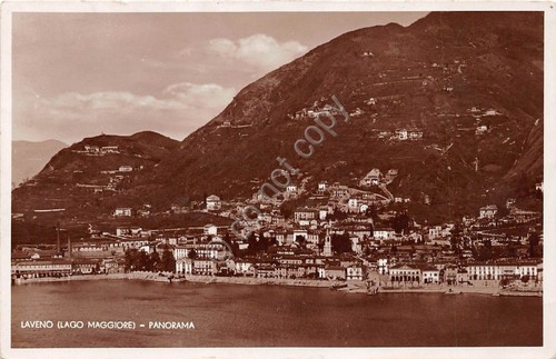 Cartolina - Laveno - Panorama dal Lago - anni '30