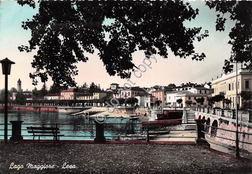 Cartolina - Lesa Lago Maggiore lungolago