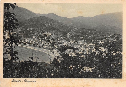 Cartolina - Levanto - panorama - 1938