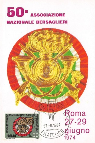 Cartolina - Maximum - Bersaglieri - 50° Associazione Nazionale - …