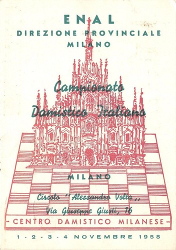 Cartolina - Milano - Gioco della Dama - Campionato Italiano …